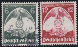 Deutsches Reich   .    Michel     .    586/587  (2 Scans)       .     O    ,     Gebraucht - Gebruikt