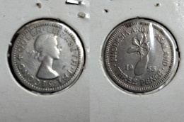 RHODESIA AND NYASALAND 3 PENCE 1955 Km# 3 (G#08-134) - Rhodésie