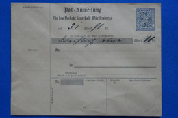 U19 WUTTENBERG BELLE LETTRE ENTIER ASSEZ  RARE 1890 - Postal  Stationery