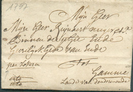 LAC De GAND le 25 Avril 1757 + Manuscrit 'par Lokeren'  vers Land Van Dendermonde + manuscrit 'Cito Cito'  (Exprès) .. - 1714-1794 (Pays-Bas Autrichiens)