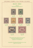 MALAYA - KEDAH 1922-36 Rice & Ploughing Set Of 8 Overprinted Or Perforated SPECIMEN Mainly Fine And Only About 400 Produ - Malaya (British Military Administration)