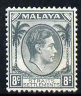 Malaya - Straits Settlements 1937-41 KG6 8c Grey Superb U/m SG 283 - Malaya (British Military Administration)