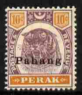 Malaya - Pahang 1898 Overprint On Pahang Tiger 10c Purple & Orange Mounted Mint SG 19 - Malaya (British Military Administration)