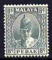 Malaya - Perak 1938-41 Sultan 8c Grey Mounted Mint SG110 - Malaya (British Military Administration)