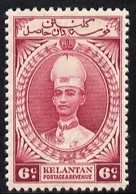 Malaya - Kelantan 1937-40 Sultan Ismail Chef's Hat 6c Mounted Mint SG 44 - Malaya (British Military Administration)