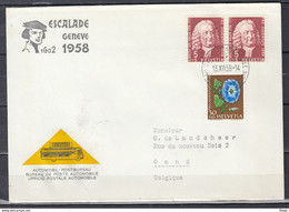 Brief Van Schweiz Automobil Postbureau Naar Gand (Belgie) - Covers & Documents