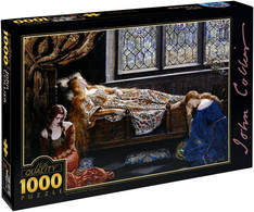 NEW D-Toys Jigsaw Puzzle 1000 Pieces Tiles John Collier "The Sleeping Beauty" - Puzzles