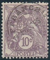 PREO. 43 - 10c Violet BLANC - Sans Gomme - "POSTES" Partiellement Effacé - 1893-1947