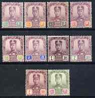 Malaya - Johore 1910-19 Sultan Set Complete, 50c Very Lightly Used Rest Mounted Mint, SG78-87 Cat £250 - Malaya (British Military Administration)