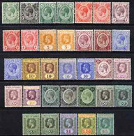 Malaya - Straits Settlements 1912-23 KG5 MCA Set To $5 With Most Shades Upto $1 (incl Good 25c) 33 Values Fine Mounted M - Malaya (British Military Administration)
