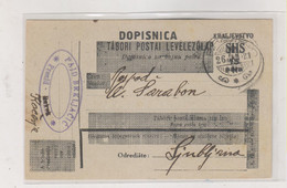 CROATIA SHS 1921 PREZID  Postal Stationery To Ljubljana - Croacia