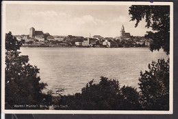 Waren ( Müritz ) Blick Auf Die Stadt Bahnpoststempel " Ludwigslust - Neubrandenburg " 1936 - Waren (Mueritz)