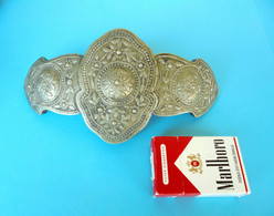 OTTOMAN EMPIRE * SOLID SILVER * ANTIQUE FILIGREE BELT BUCKLE PAFTA Massive Large Size * Sinj Turkey Islam Bosnia Balkan - Oosterse Kunst