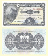 Gibraltar, Official Reprint Of 1934 10 Shillings, Rock Of Gibralar UNC - Gibilterra