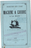Instructions MACHINE A COUDRE VIGNERON  1879  (M2115) - Advertising