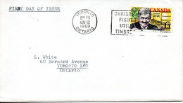 CANADA. N°425 Sur Enveloppe 1er Jour (FDC) De 1969. Stephen B. Leacock. - 1961-1970