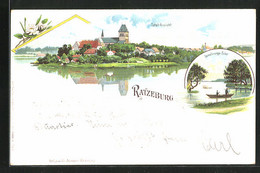 Lithographie Ratzeburg, Demolirungsecke Und Totalansicht - Ratzeburg