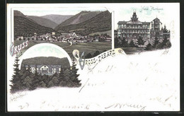 Lithographie Gross-Tabarz, Hotel Kurhaus Und Schiesshaus - Tabarz