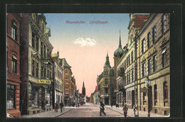 AK Neumünster, Christianstrasse In Der Abenddämmerung - Neumünster