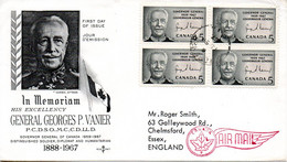 CANADA. N°395 Sur Enveloppe 1er Jour (FDC) De 1967. Gouverneur Général. - 1961-1970