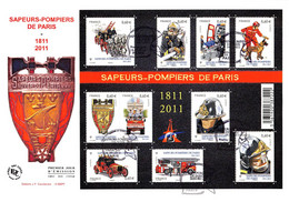 FDC GF JF - Bloc Sapeurs-pompiers De Paris, Oblit 16/9/2011 - 2010-2019