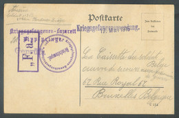 Carte KRIEGSGEFANGENENSENDUNG Du 17 Mai 1915 + Griffe Violette Kriegsgefangenene-Lazarett LIPPSPRINGE (Hôpital) + Sc Kri - Prisoners