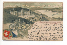 Präge-LITHO Grand Hôtel Restaurant Waldhaus Dolder ZÜRICH Bahn Gel. 1902 Stempel Bruxelles Leuth Mechelen Belgique - Wald