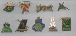 PINS PIN'S BILLARD 607 SNOOKER NANSAIS HERBIGNAC QUIMPER LYON CYCLOPE MADISSON  LOT 9 PINS - Billares