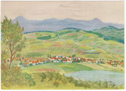 Blick Auf Niederoderwitz (Oberlausitz) - (Gouache Max Langer) - Sächische Gebirgsheimat 1965 - (DDR) - Goerlitz