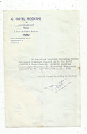 Attestation D'emploi Comme Apprenti ,1976, Grand Hotel MODERNE De Chatellerault , Vienne , Frais Fr 1.65 E - Non Classificati