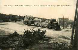 St Jean De Monts * La Gare Du Chemin De Fer , Ligne Bourgneuf Les Sables D'olonne * Train Locomotive - Saint Jean De Monts