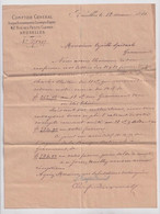 1881   COMPTOIR GENERAL  BANQUE RECOUVREMENTS ESCOMTE DEPOS  47 RUE DES PETITS CARMES  BRUXELLES  2 SCANS - 1800 – 1899