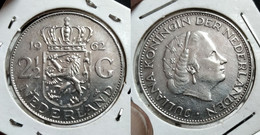 NETHERLANDS 2-1/2 GULDEN 1962 Km# 185 (G#08-166) - 2 1/2 Florín Holandés (Gulden)