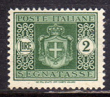ITALY KINGDOM ITALIA REGNO 1945 LUOGOTENENZA SEGNATASSE POSTAGE DUE TASSE RUOTA WHEEL LIRE 2 MNH BEN CENTRATO - Taxe