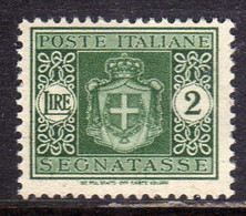 ITALY KINGDOM ITALIA REGNO 1945 LUOGOTENENZA SEGNATASSE POSTAGE DUE TASSE RUOTA WHEEL LIRE 2 MNH BEN CENTRATO - Strafport