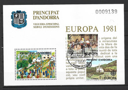 ANDORRA VEGUERIA EPISCOPAL ENTIDAD QUE YA NO EXISTE LOTE DE 10 HOJITAS RECUERDO EUROPA 1981 S. M. P.D. (4-c.09.14) - Episcopale Vignetten