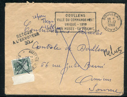 France - Taxe De Amiens Sur Enveloppe De Doullens Et Refusé En 1960 - Ref J 13 - 1859-1959 Cartas & Documentos