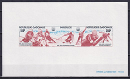 GABON 1976, Mi# 583-584, Deluxe Block, Sport, Olympics Innsbruck, MH - Hiver 1964: Innsbruck