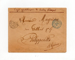 !!! CORPS EXP DU SOUDAN, LETTRE DE KITA DE 1896 POUR L'ALGERIE. FRAPPE SUPERBE - Briefe U. Dokumente