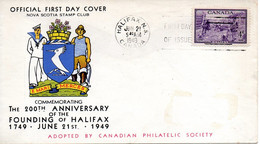 CANADA. N°230 De 1949 Sur Enveloppe 1er Jour. Halifax. - ....-1951