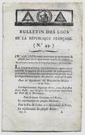 Bulletin Des Lois 44 Du 7 Fructidor An II 1794 Nomination De Représentants Du Peuple/Drapeau De La République De Genève - Décrets & Lois