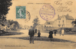 CPA 28 CLOYES ROUTE DE CHATEAUDUN (cpa Toilée - Cloyes-sur-le-Loir