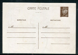 France - Entier Postal Type Pétain Non Circulé ( Petite Entaille En Haut Au Centre ) - Ref J 96 - Standard Postcards & Stamped On Demand (before 1995)