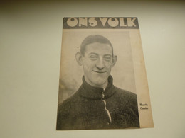 Origineel Knipsel ( 4228 ) Uit Tijdschrift " Ons Volk " 1937 :  Wielrenner Renner  :  Maurits Clautier - Radsport