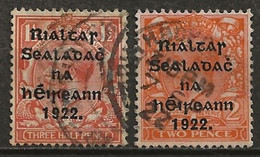 IRLANDE: Obl., N°3 Et 4, TB - Used Stamps