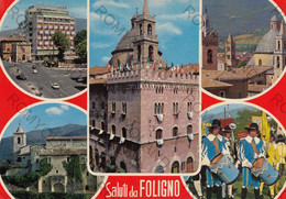 CARTOLINA  SALUTI DA FOLIGNO,UMBRIA,STORIA,RELIGIONE,CULTURA,MEMORIA,IMPERO ROMANO,LINGUA LATINA,VIAGGIATA 1982 - Foligno