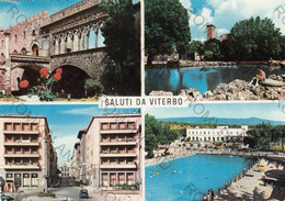 CARTOLINA  SALUTI DA VITERBO,LAZIO,STORIA,RELIGIONE,CULTURA,MEMORIA,IMPERO ROMANO,LINGUA LATINA,VIAGGIATA 1958 - Foligno