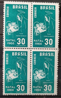 C 561 Brazil Stamp Christmas Mary And Jesus Religion 1966 Block Of 4 - Andere & Zonder Classificatie