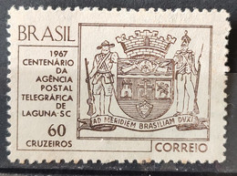 C 563 Brazil Stamp Centenary Of Postal Telegraph Agency Of Laguna Coat Of Arms  Postal Service 1967 1 - Andere & Zonder Classificatie