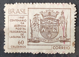 C 563 Brazil Stamp Centenary Of Postal Telegraph Agency Of Laguna Coat Of Arms  Postal Service 1967 2 - Andere & Zonder Classificatie